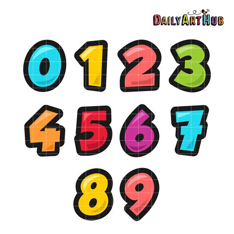 clip art numbers 1 50.